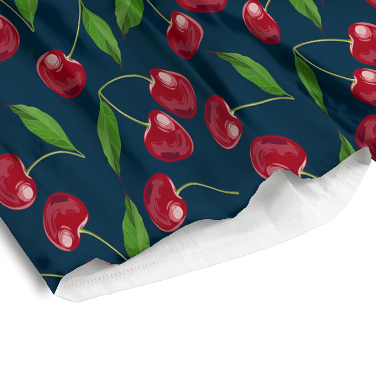 Cherry Red Print Pattern Men's Athletic Shorts-grizzshop