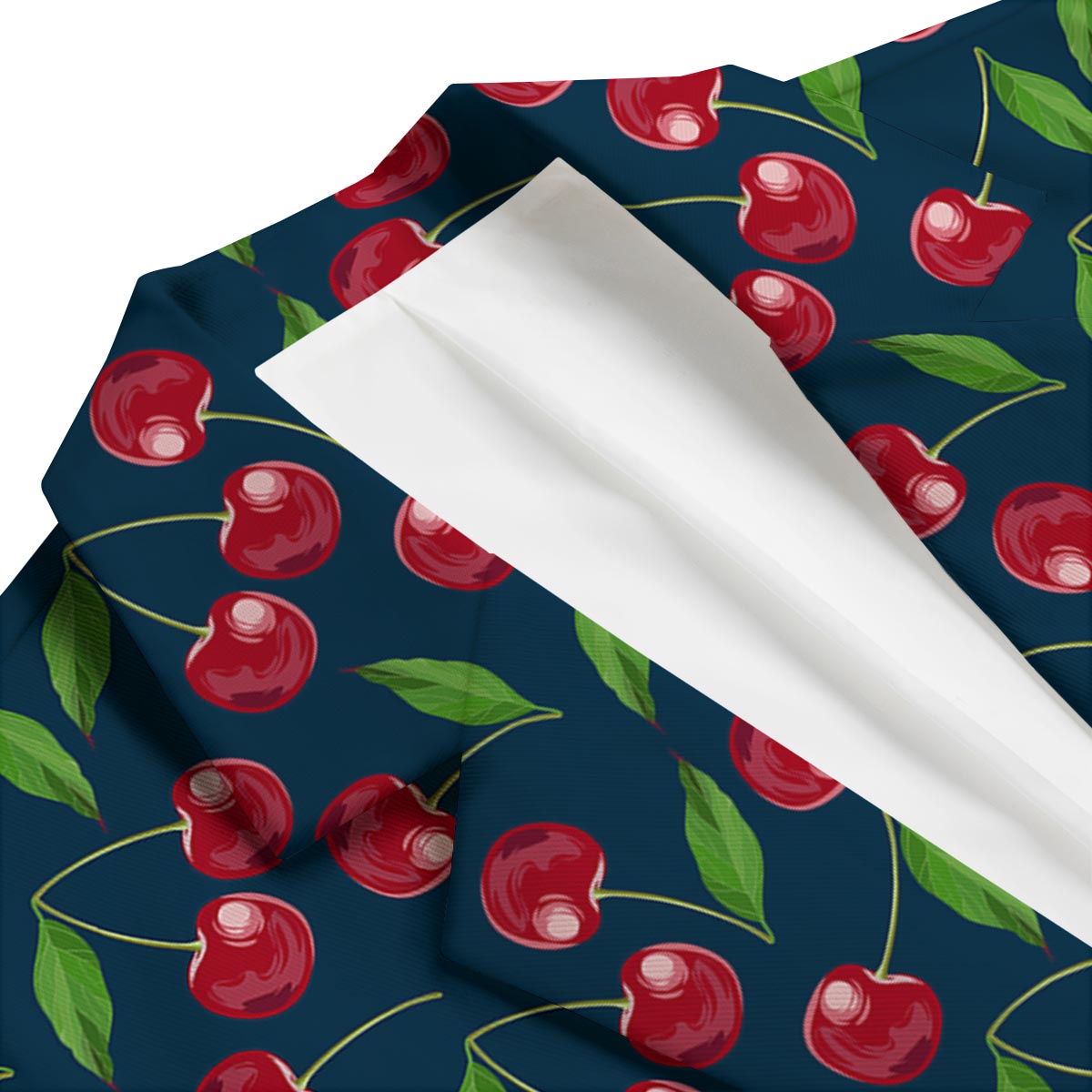 Cherry Red Print Pattern Men's Blazer-grizzshop