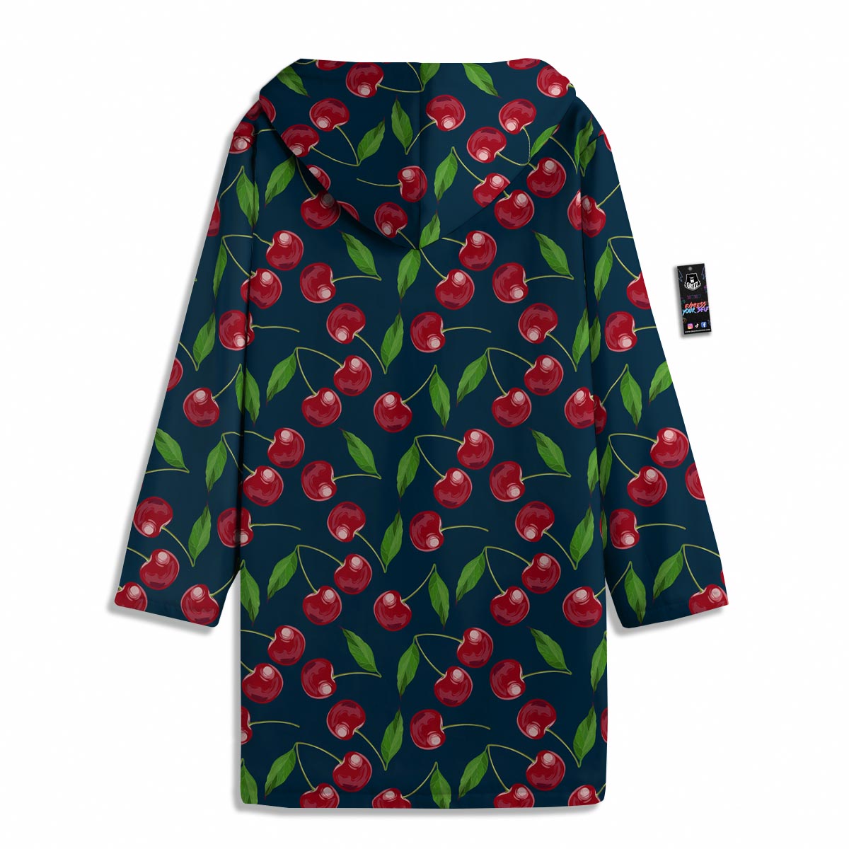 Cherry Red Print Pattern Men's Windbreaker Jacket-grizzshop