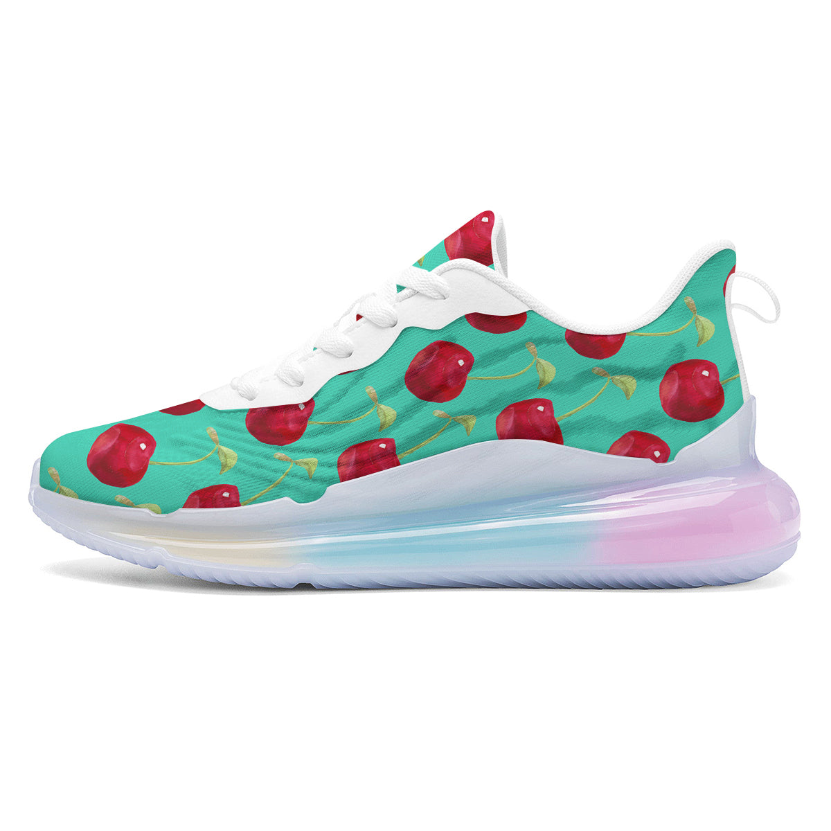Cherry Watercolor Print Pattern Running Sneakers-grizzshop