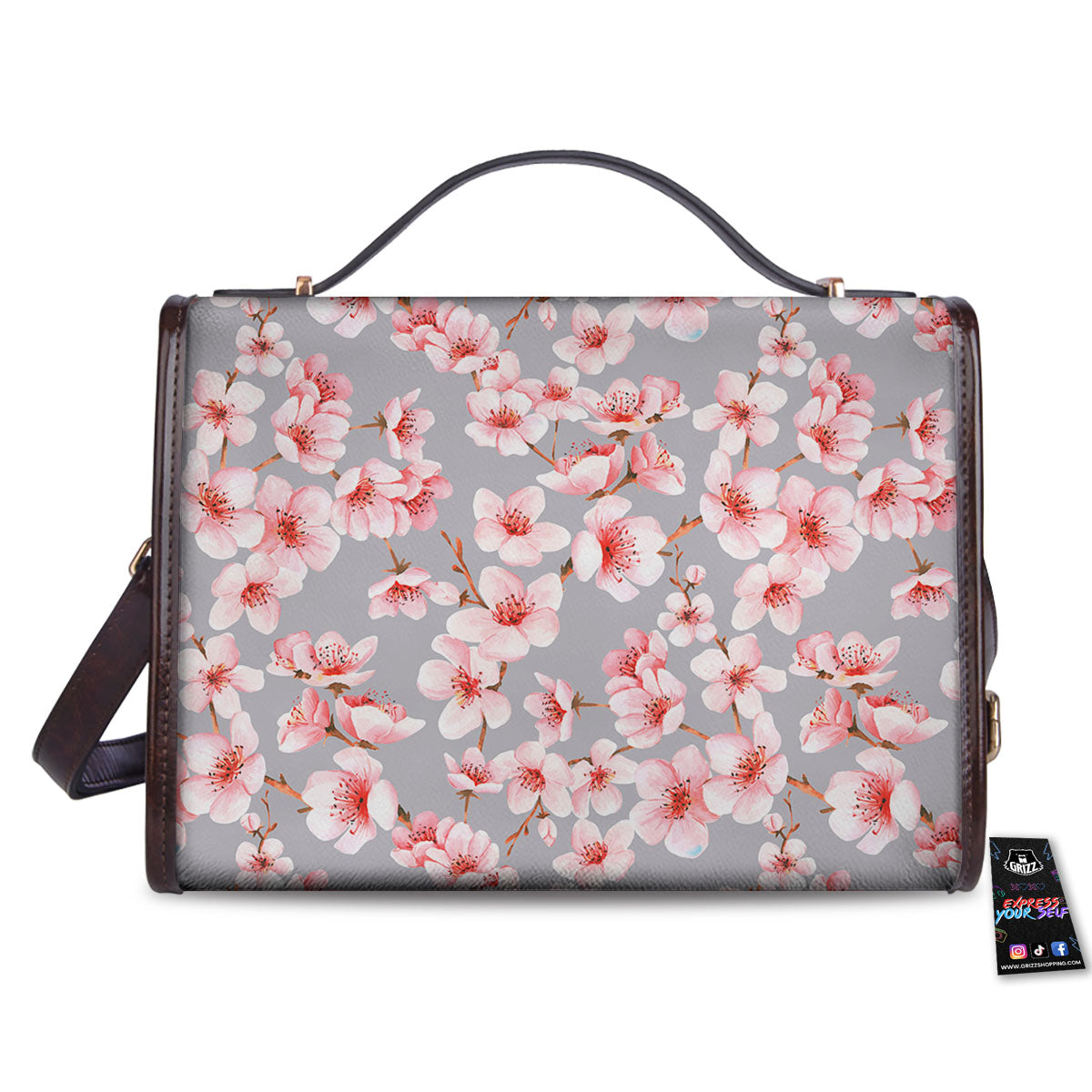 Cherry Blossom Japanese Print Pattern Women's Satchel Bag