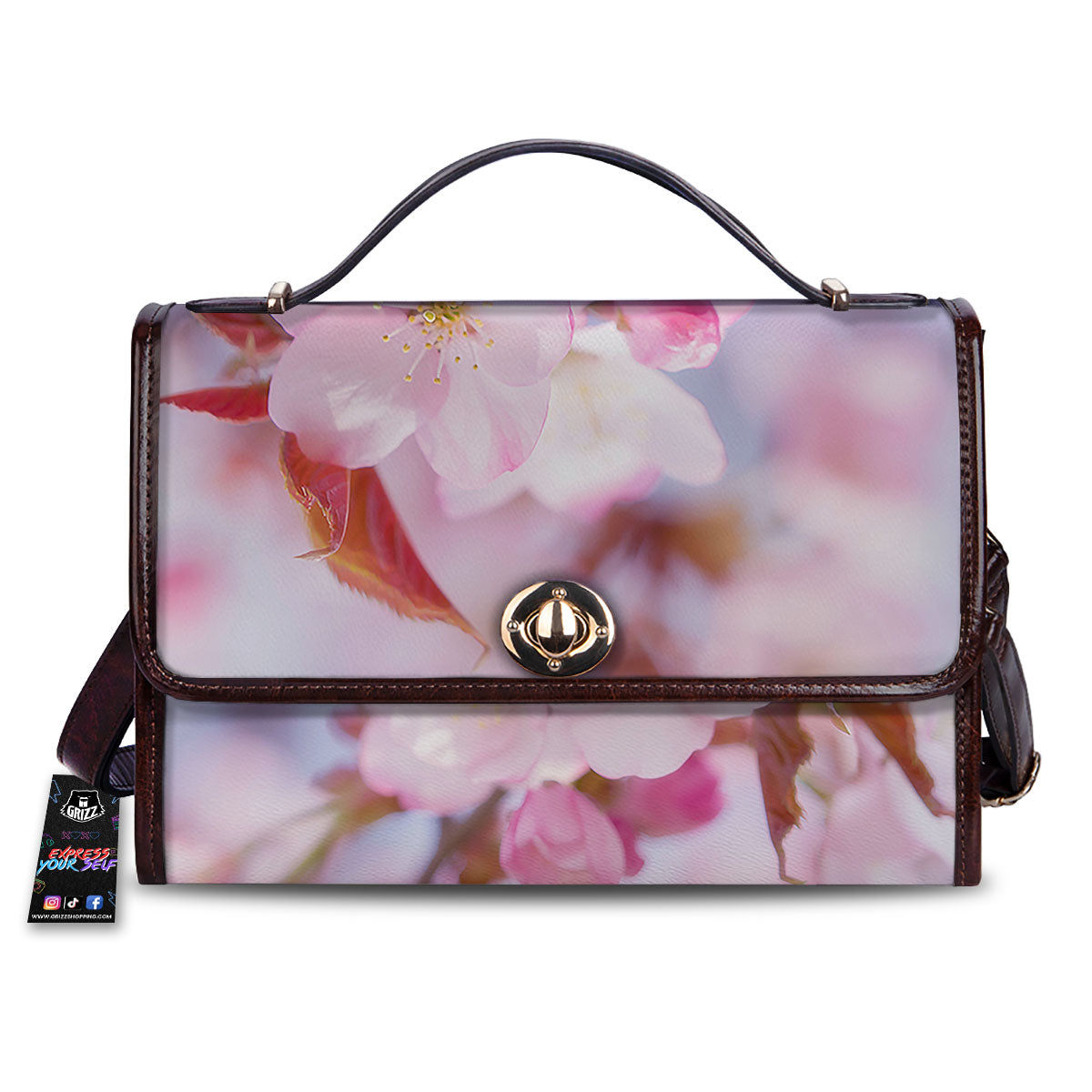 Cherry Blossom Sakura Flower Print Women's Satchel Bag