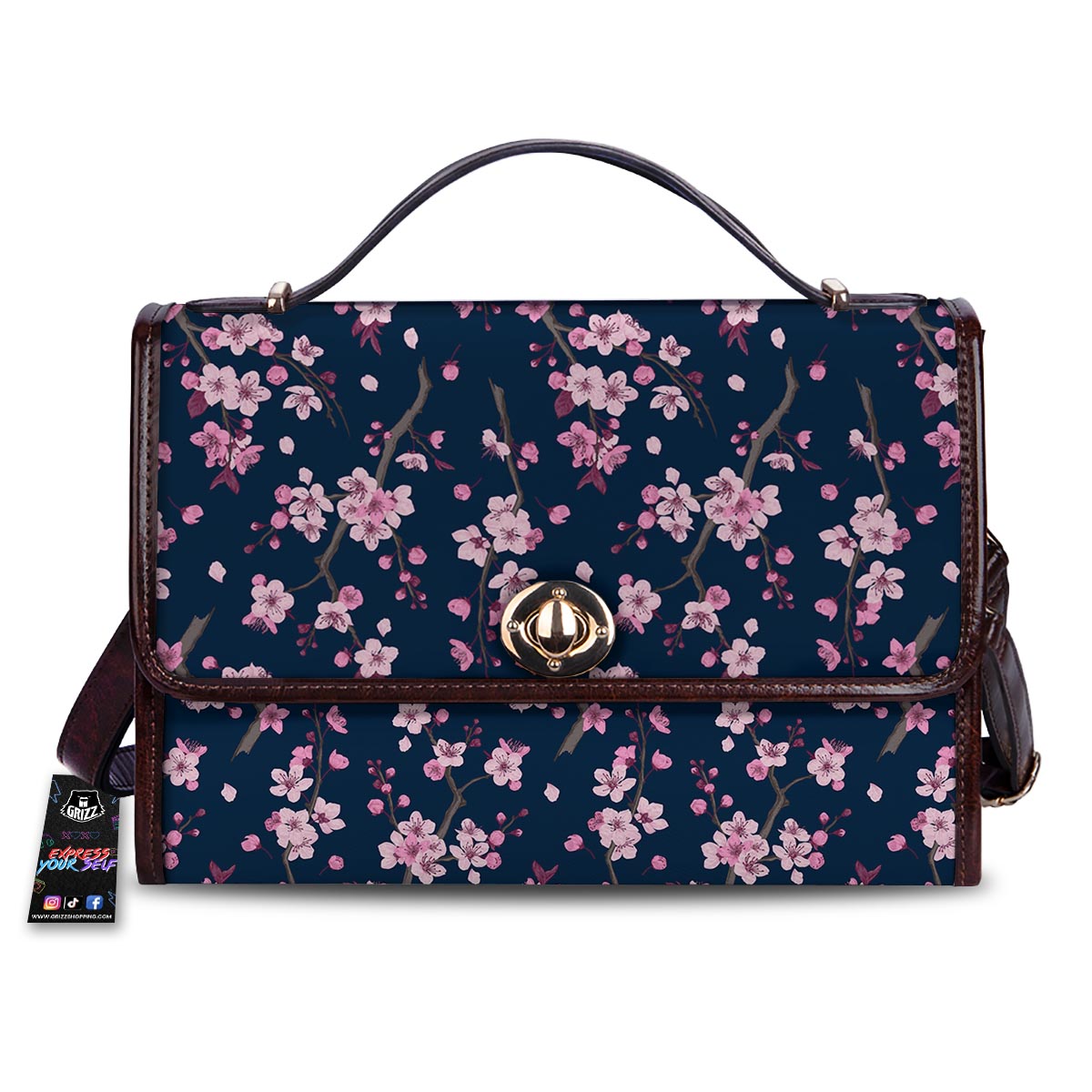 Cherry Blossom Sakura Print Pattern Women's Satchel Bag