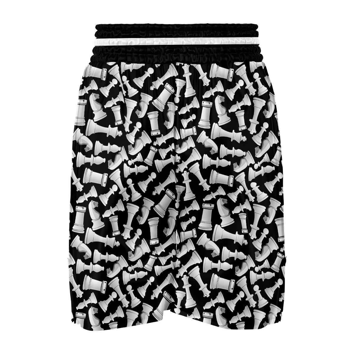 Chess Pattern Print Boxing Shorts-grizzshop