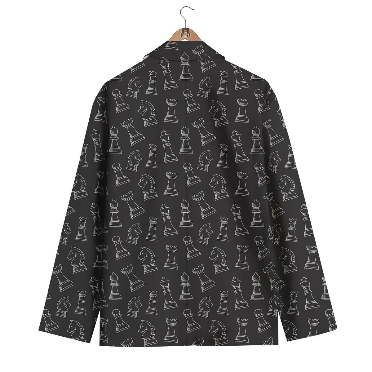 Chess Print Pattern Men's Blazer-grizzshop