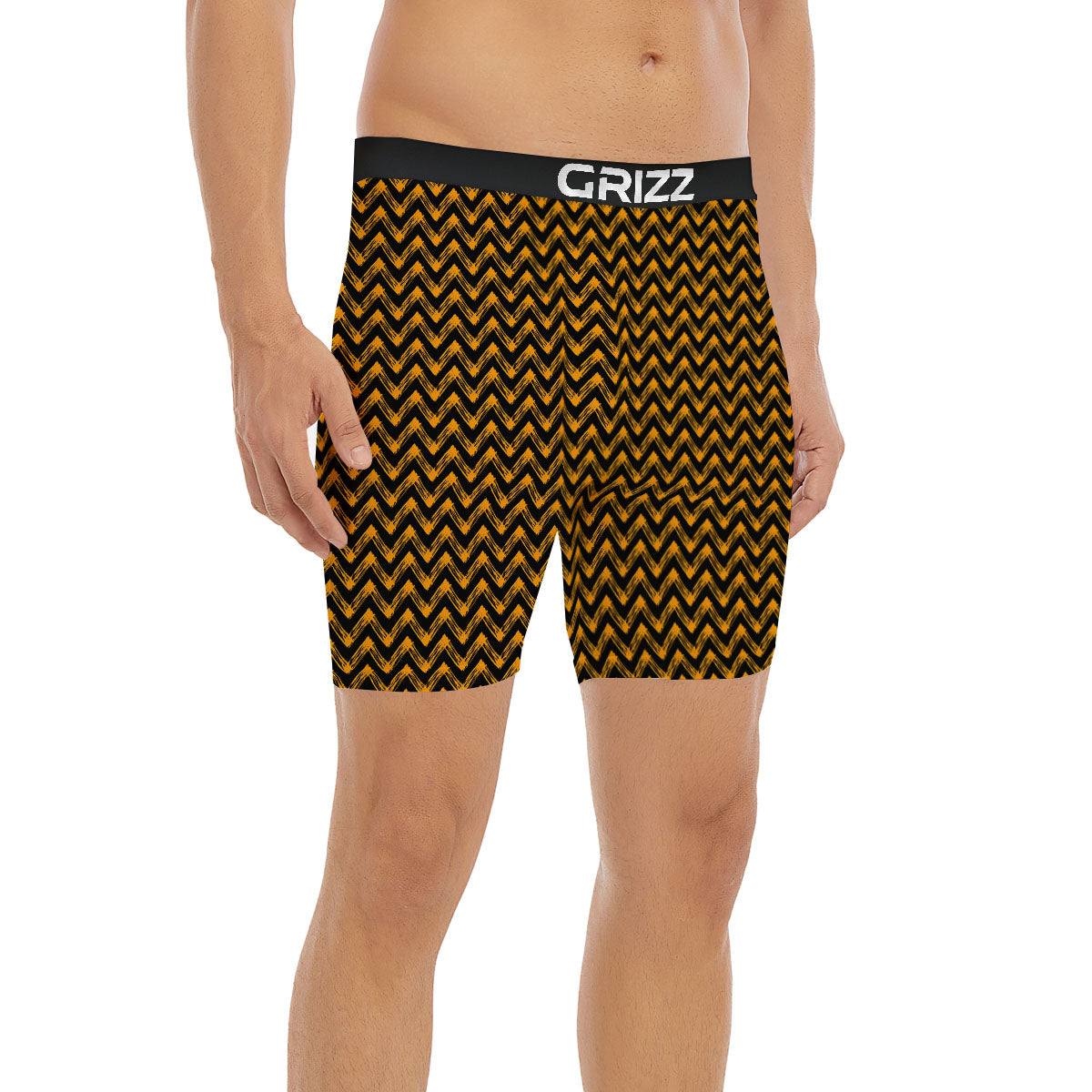 Chevron Halloween Print Pattern Boxer Briefs-grizzshop
