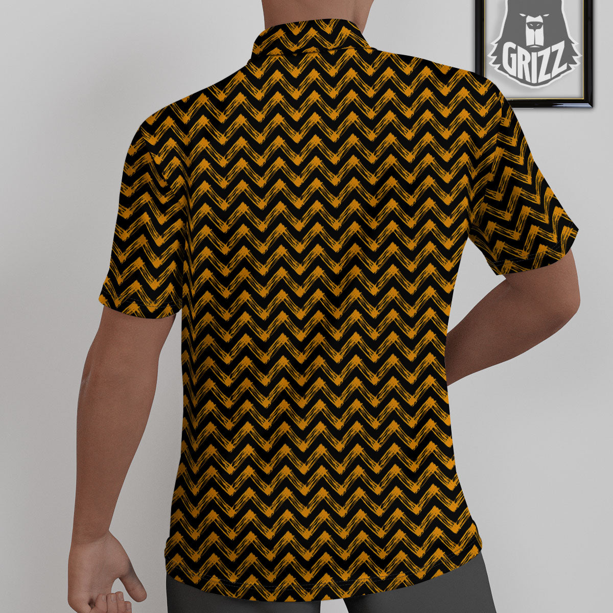 Chevron Halloween Print Pattern Untucked Shirts-grizzshop