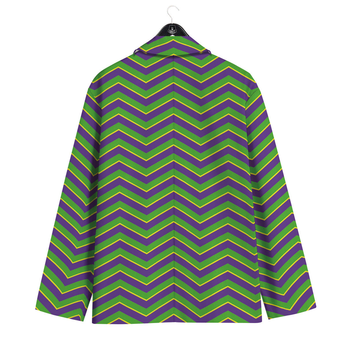 Chevron Mardi Gras Print Pattern Men's Sport Coat-grizzshop