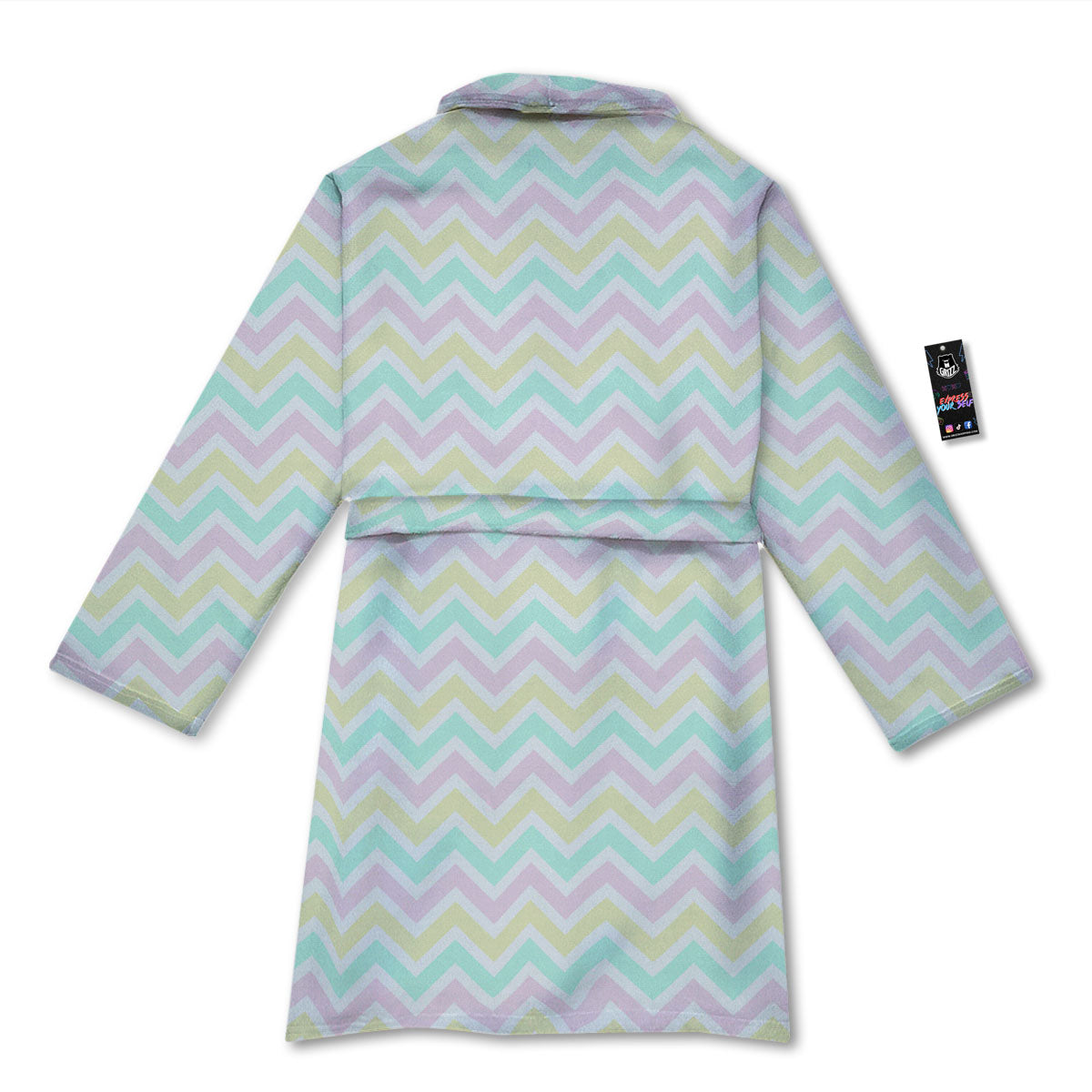 Chevron Pastel Print Pattern Bathrobe-grizzshop