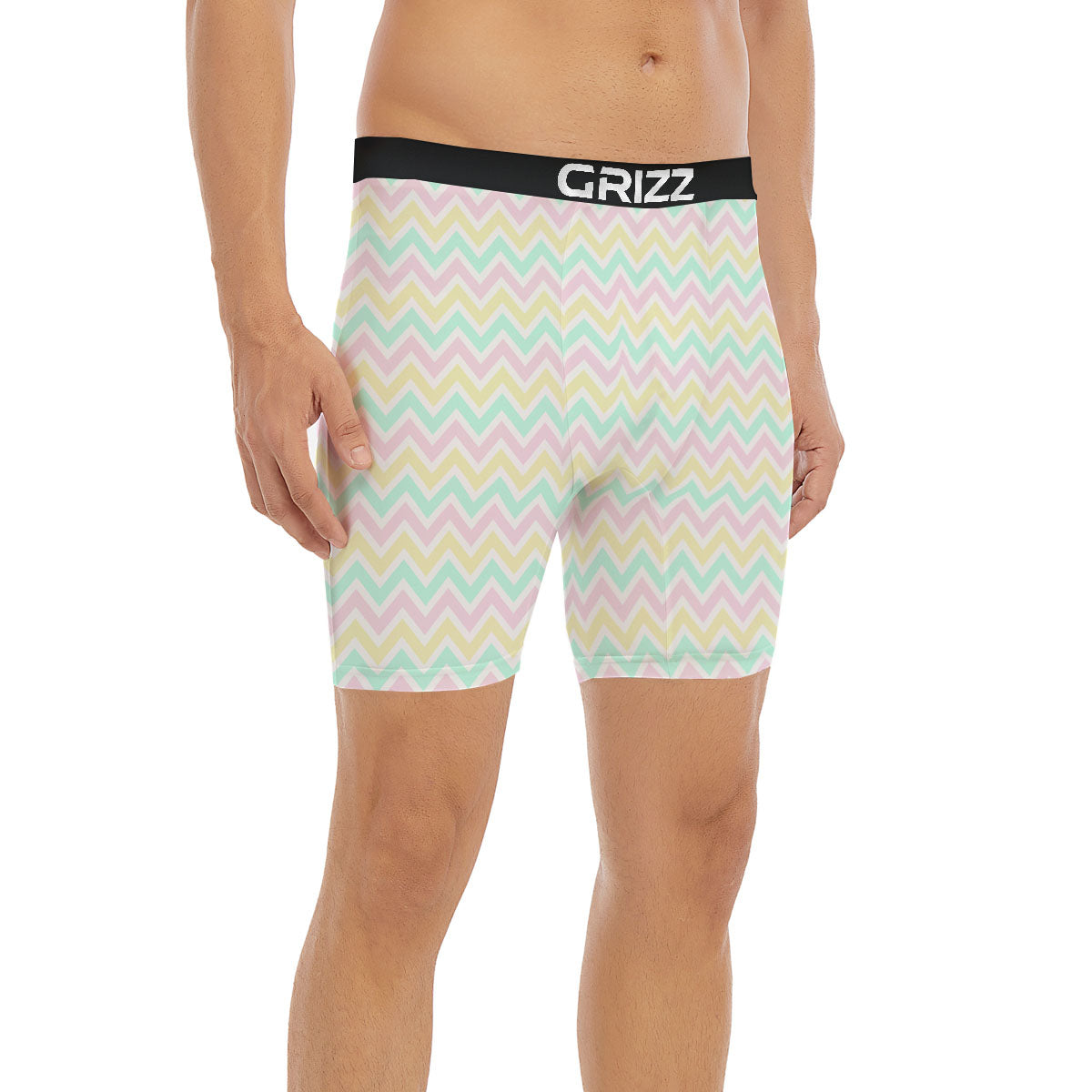 Chevron Pastel Print Pattern Boxer Briefs-grizzshop