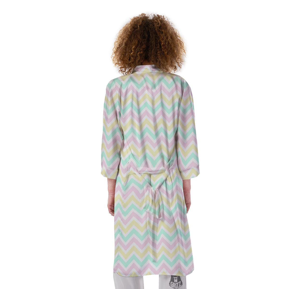 Chevron Pastel Print Pattern Kimono-grizzshop