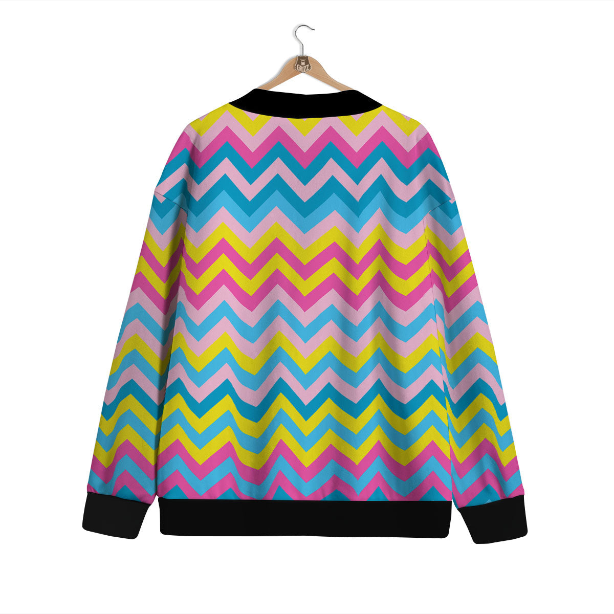 Chevron Rainbow Print Pattern Cardigan-grizzshop