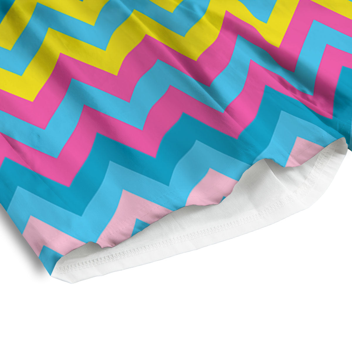 Chevron Rainbow Print Pattern Men's Athletic Shorts