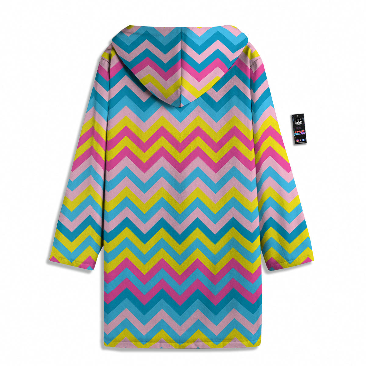 Chevron Rainbow Print Pattern Men's Windbreaker Jacket-grizzshop
