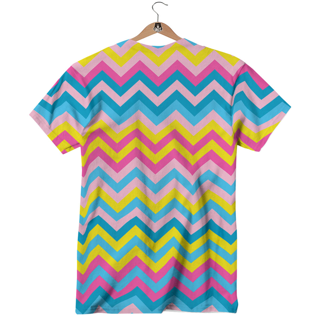 Chevron Rainbow Print Pattern T-Shirt-grizzshop