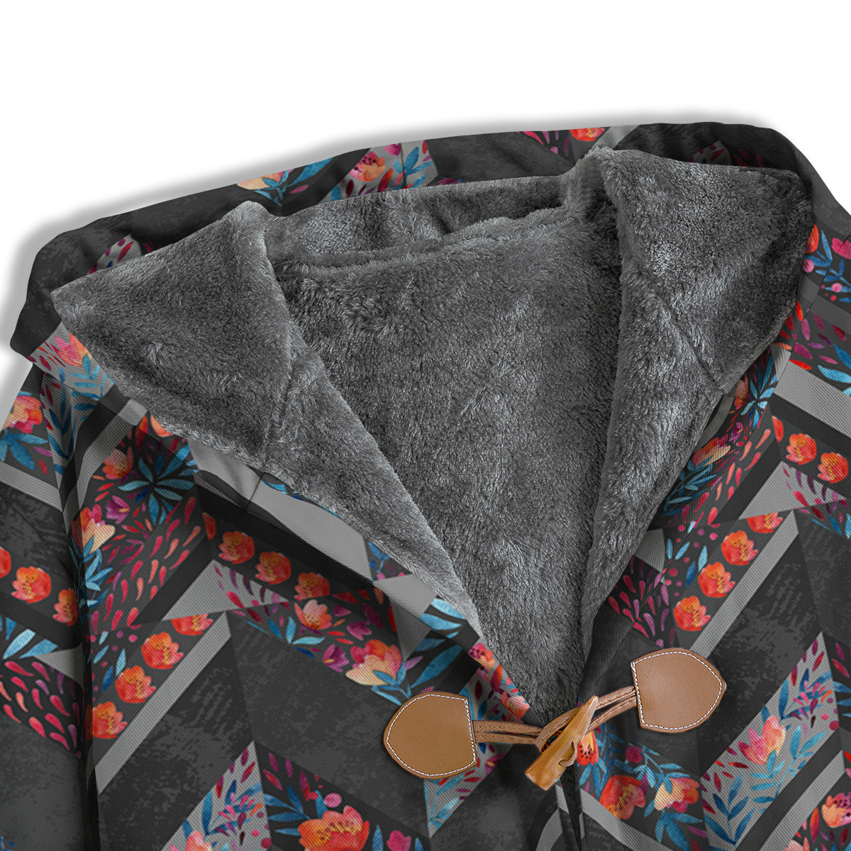 Chevron Watercolor Flowers Print Pattern Men's Windbreaker Jacket-grizzshop
