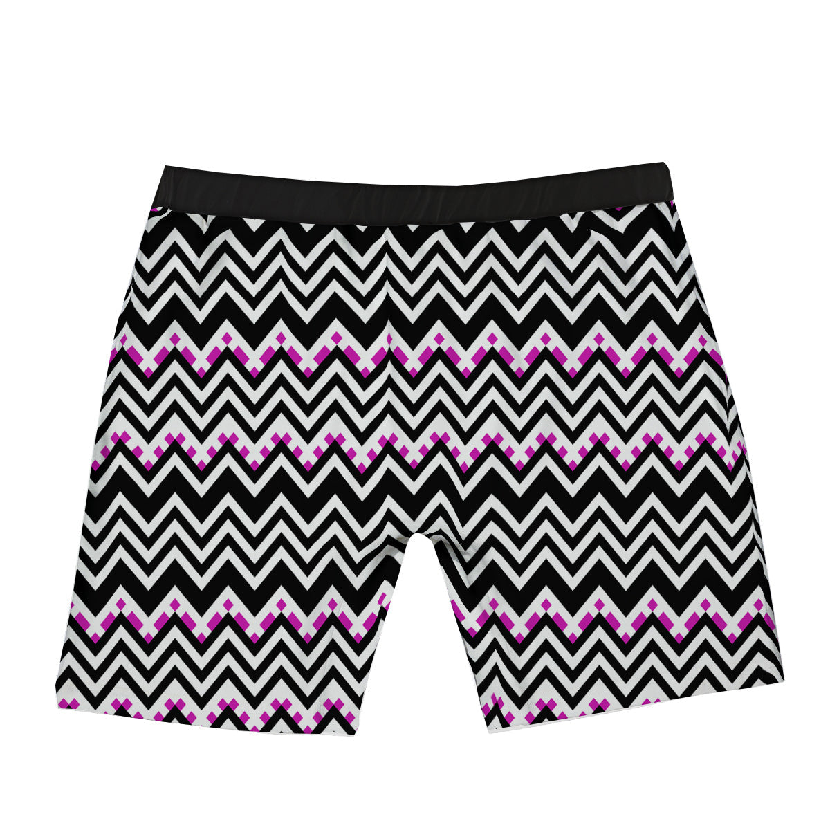 Chevron Zigzag Black Pink Print Pattern Boxer Briefs-grizzshop