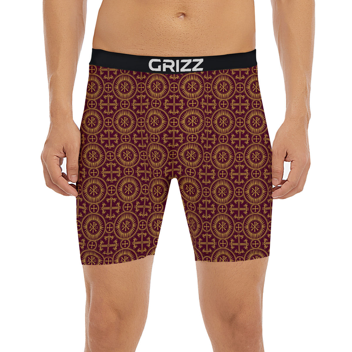 Chi Rho Print Pattern Boxer Briefs-grizzshop
