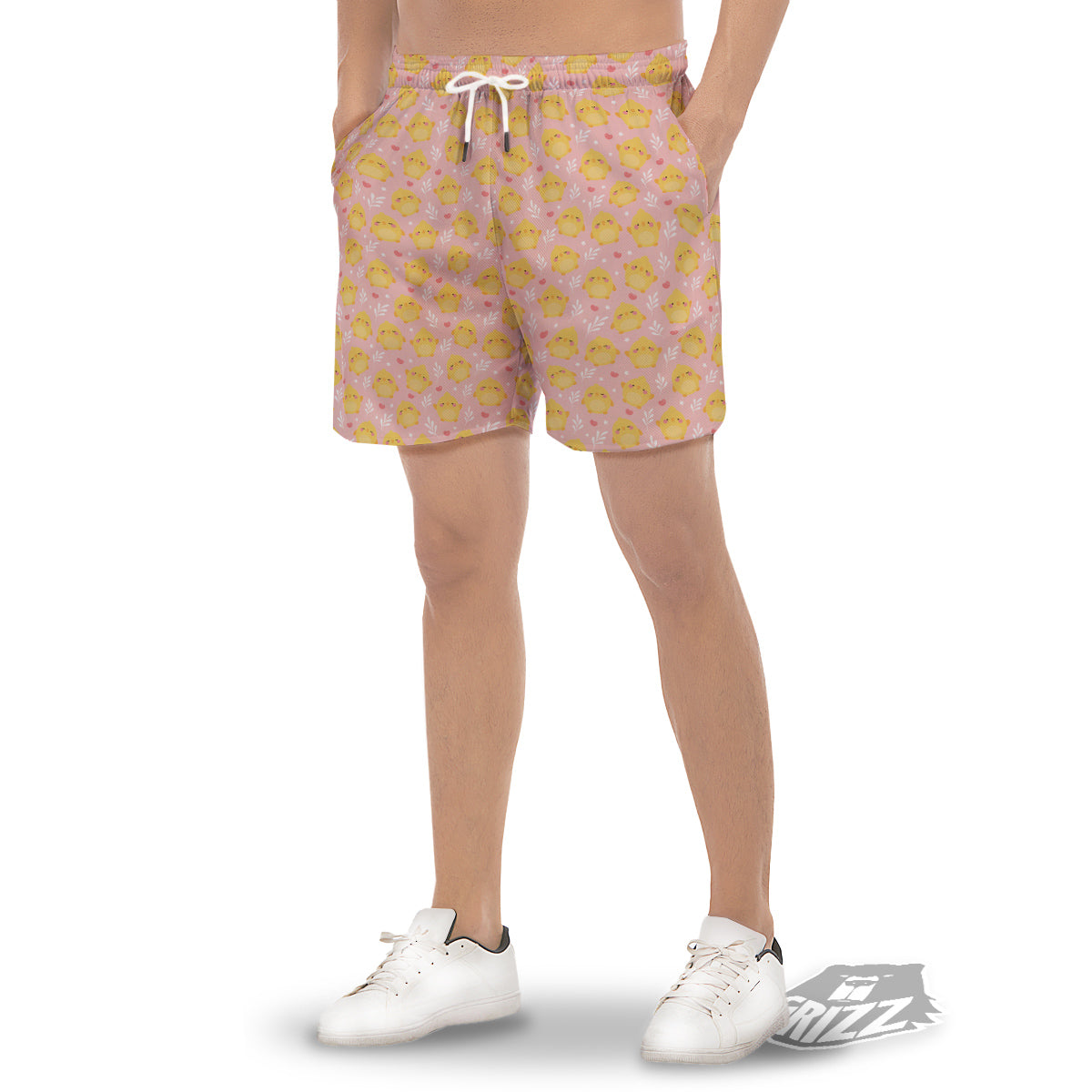 Chicken Cute Print Pattern Men's Gym Shorts-grizzshop