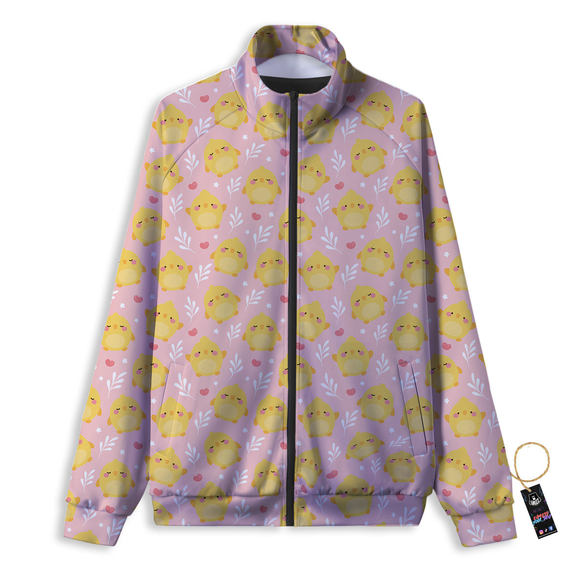 Chicken Cute Print Pattern Track Jacket-grizzshop