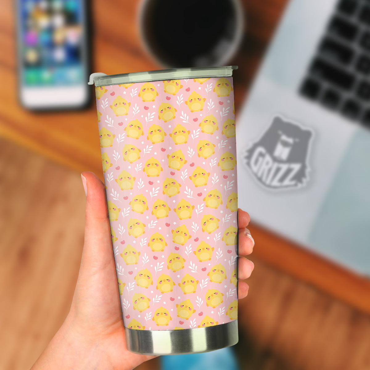 Chicken Cute Print Pattern Tumbler-grizzshop