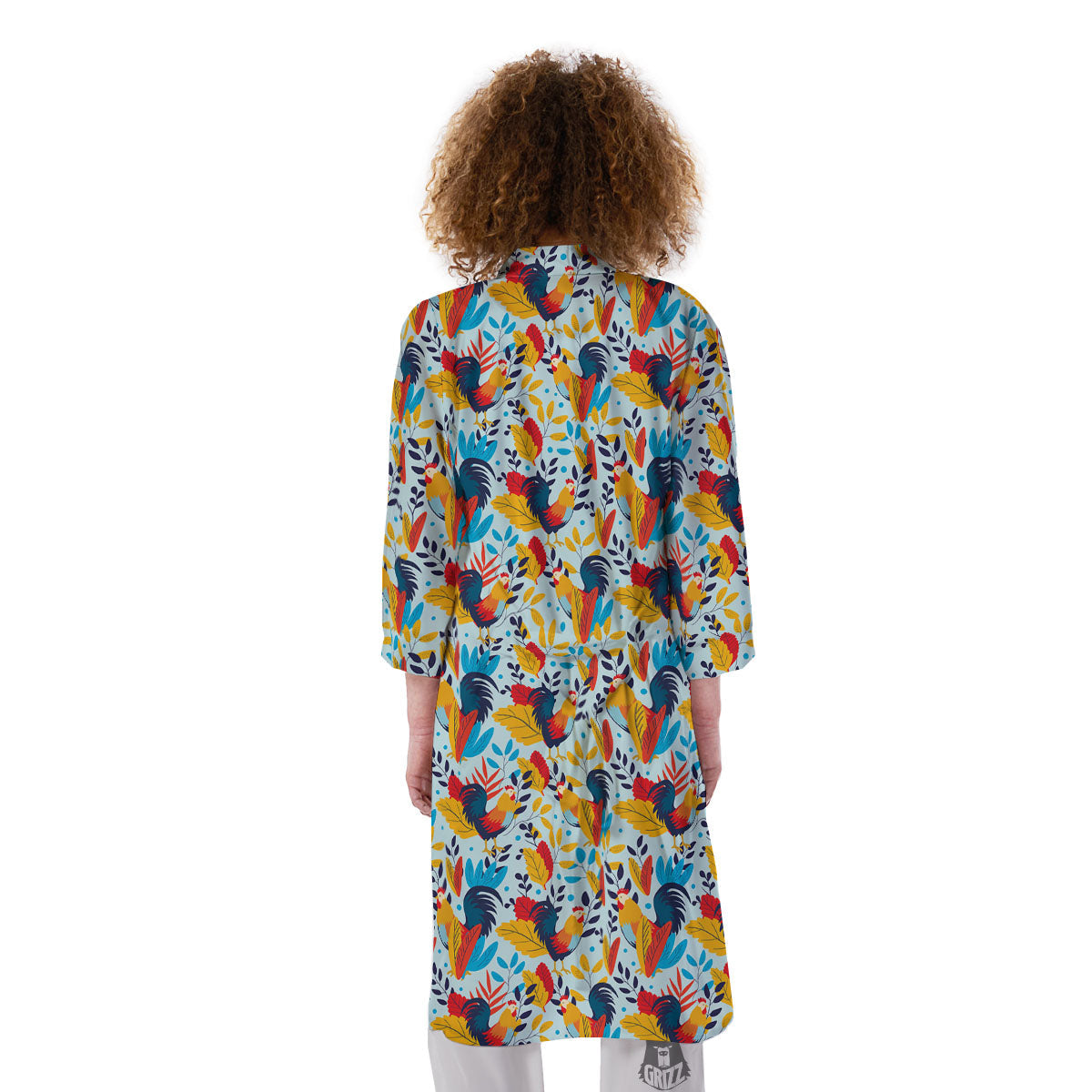 Chicken Exotic Print Pattern Kimono-grizzshop