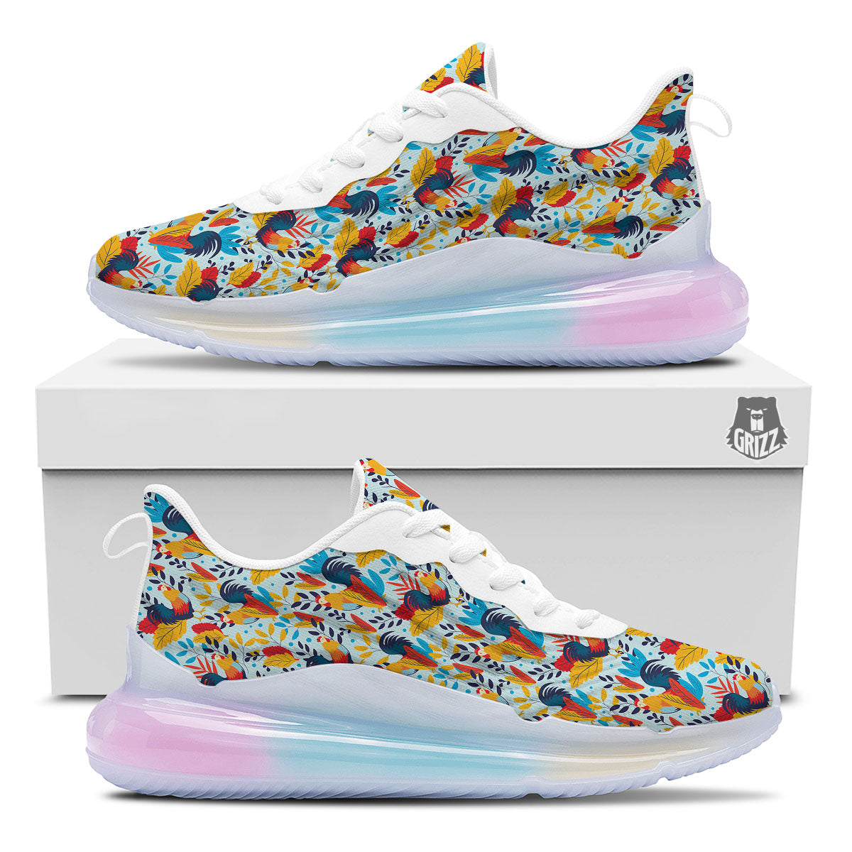 Chicken Exotic Print Pattern Running Sneakers-grizzshop