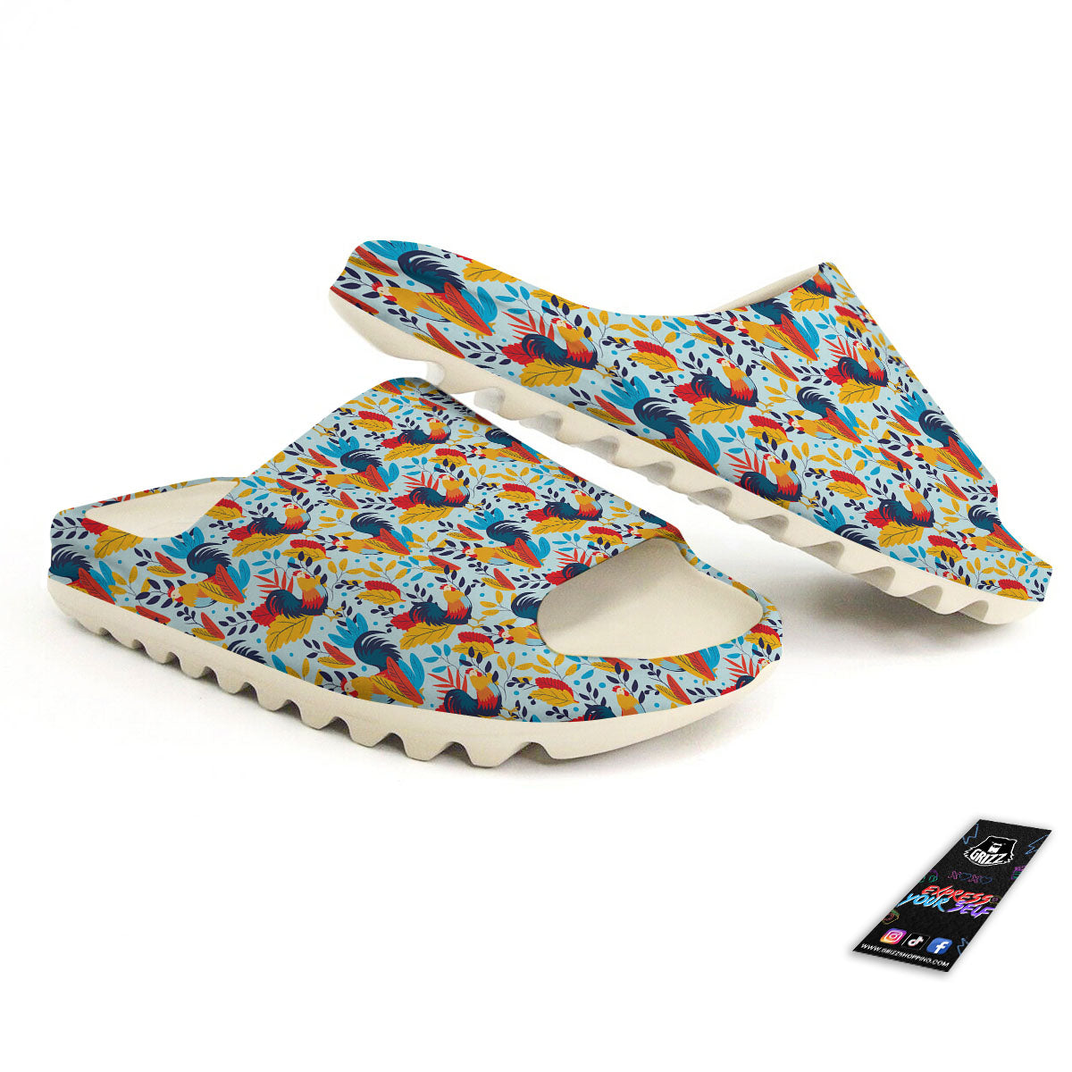 Chicken Exotic Print Pattern Sandals-grizzshop