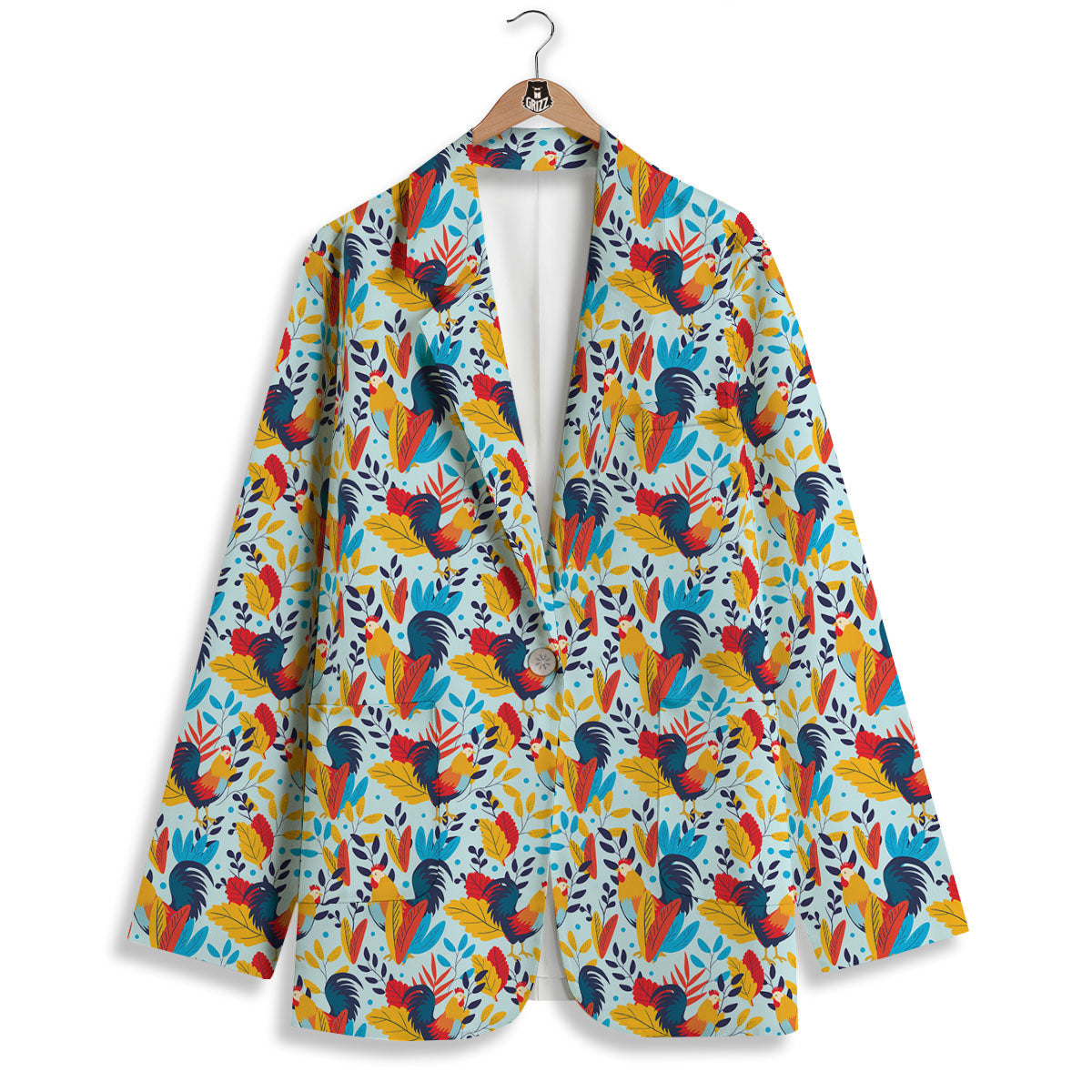 Chicken Exotic Print Pattern Women's Blazer-grizzshop