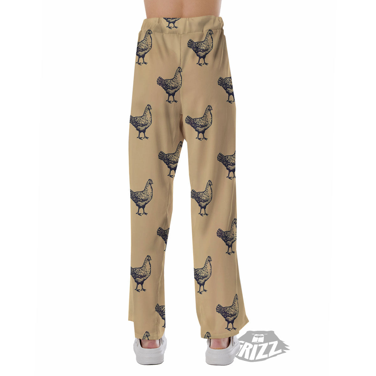 Chicken Hand Drawn Print Pattern Pajama Pants-grizzshop