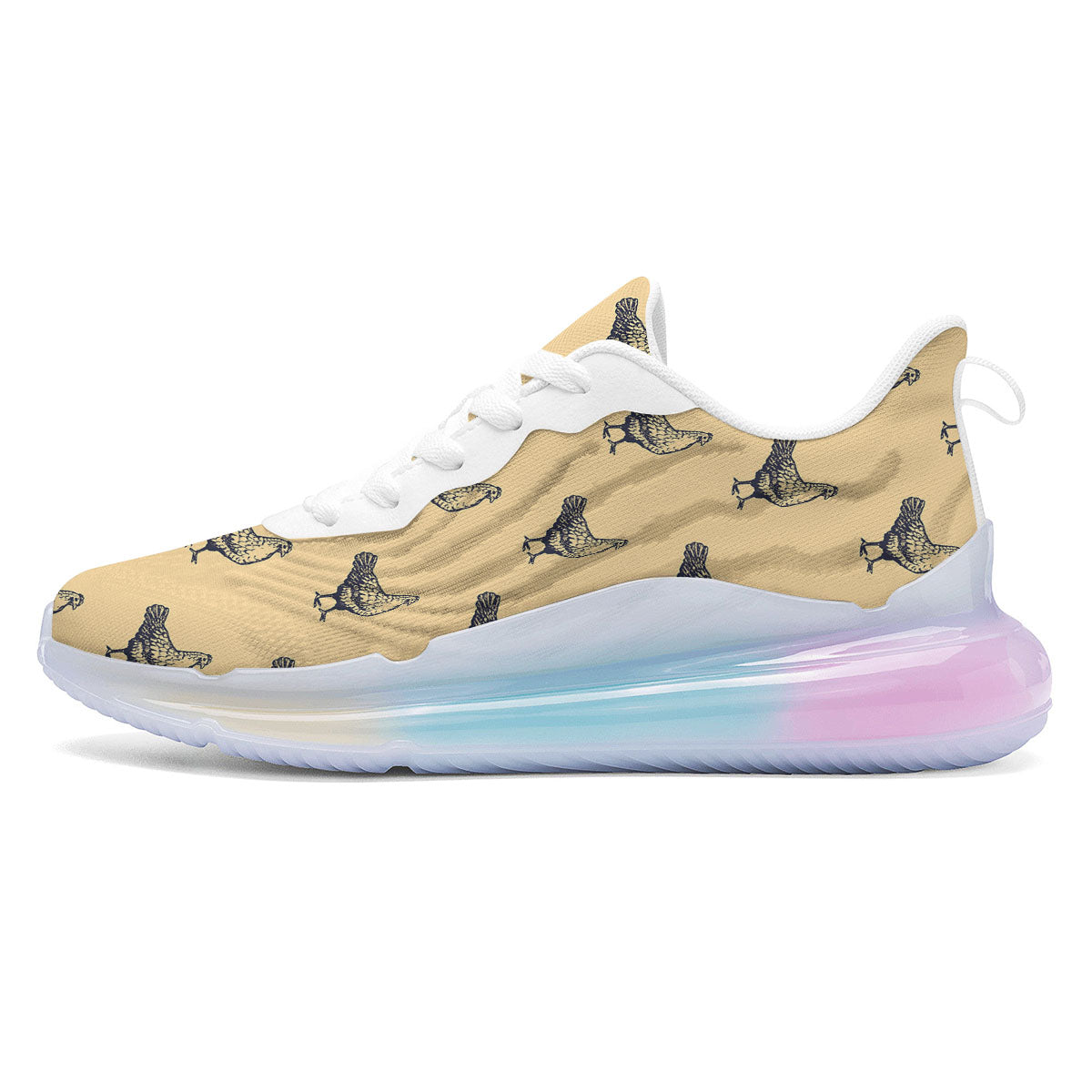 Chicken Hand Drawn Print Pattern Running Sneakers-grizzshop