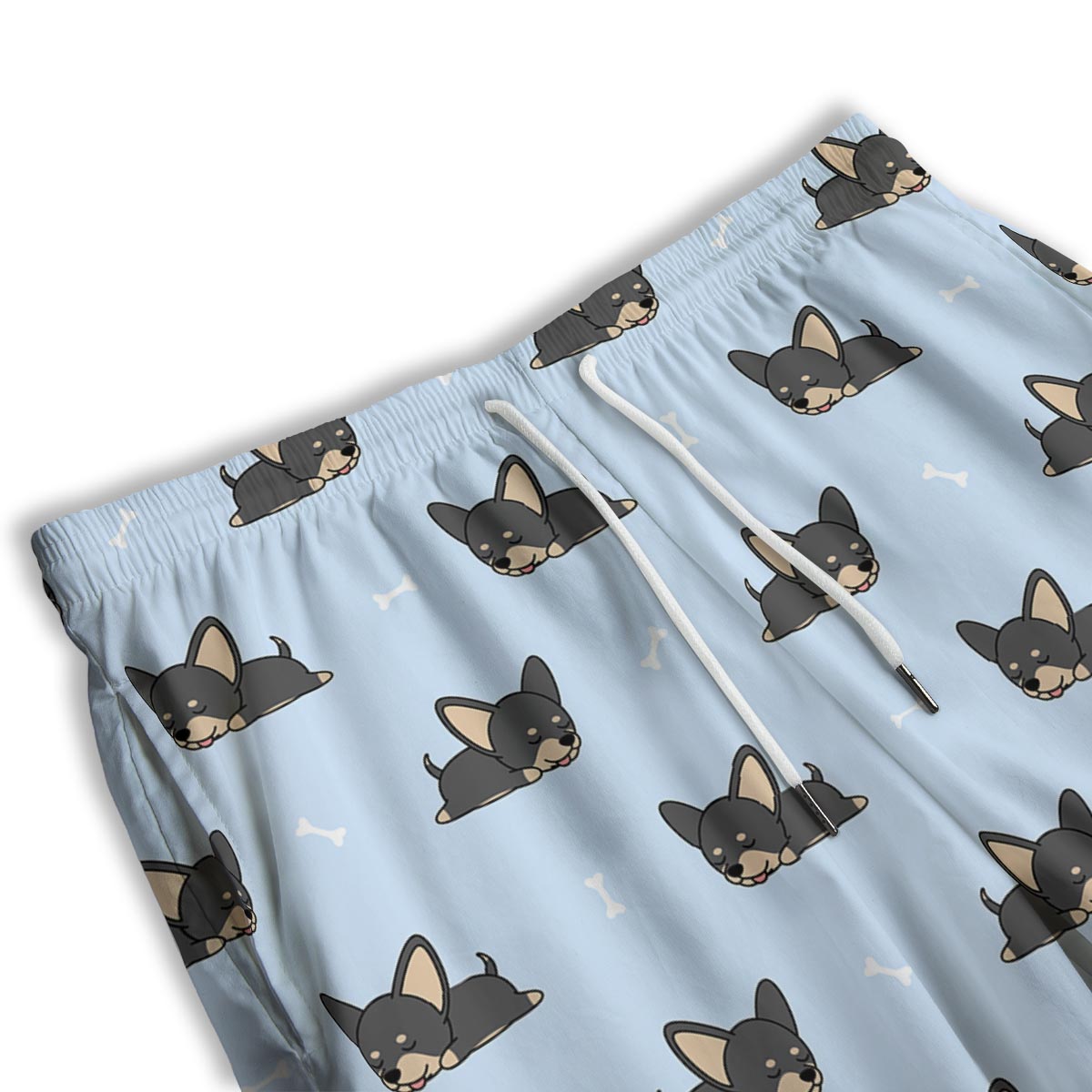 Chihuahua Sleeping Print Pattern Men's Athletic Shorts
