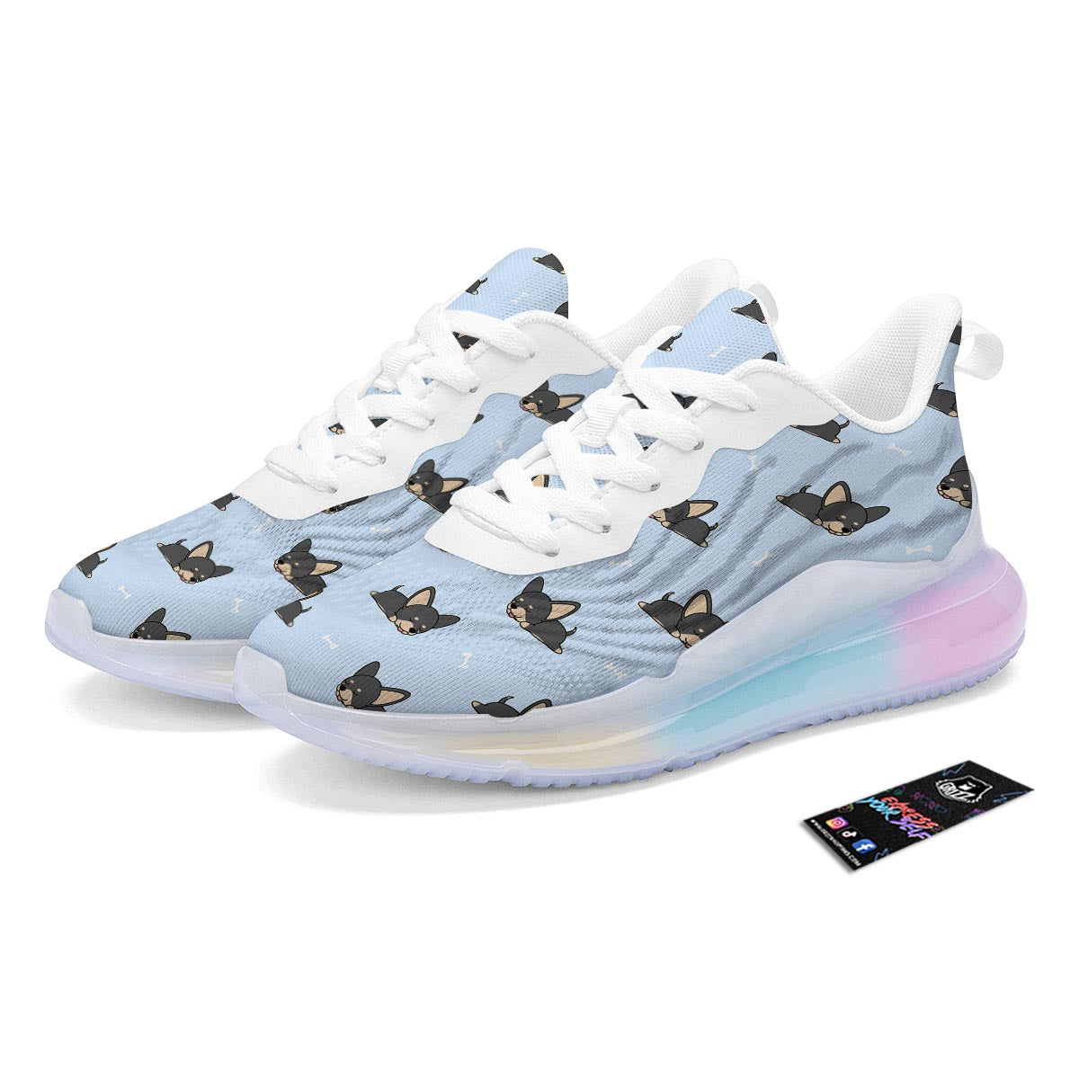Chihuahua Sleeping Print Pattern Running Sneakers-grizzshop