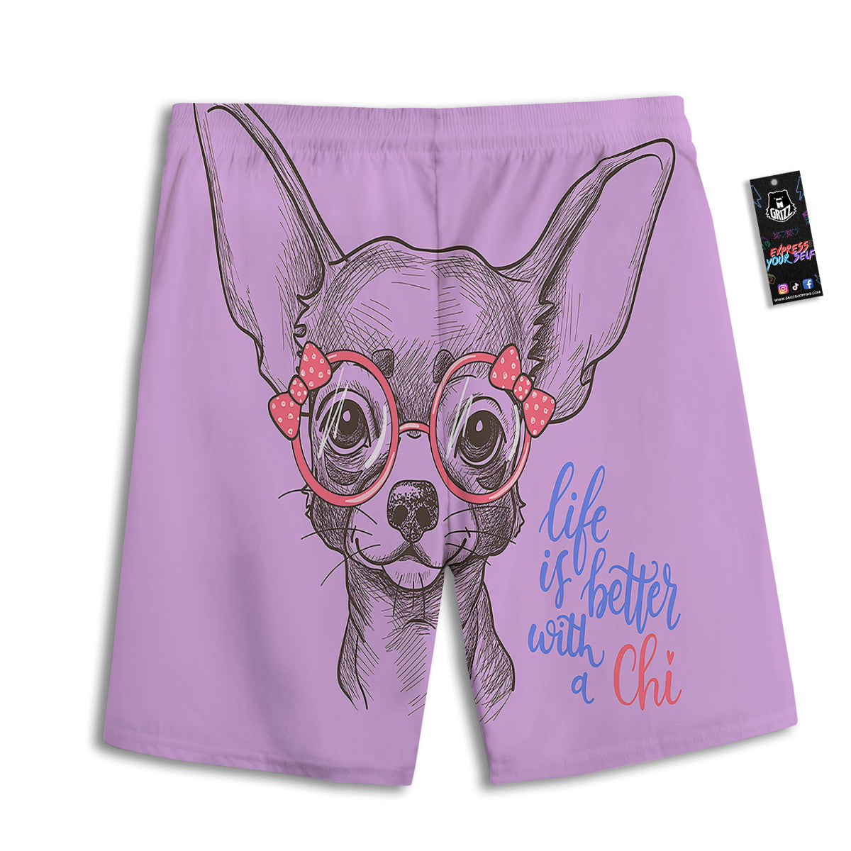 Chain Lightning Print Men's Athletic Shorts