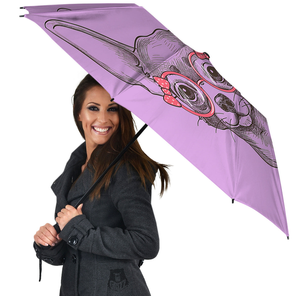 Chihuahua With Glasses Cute Print Umbrella-grizzshop