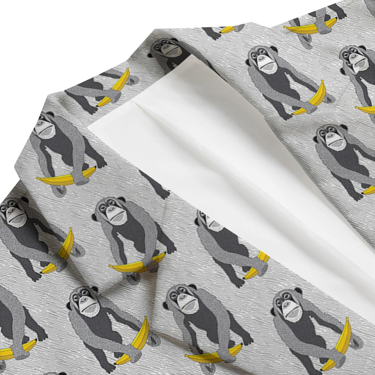 Chimp Monkey Banana Pattern Print Men's Blazer-grizzshop