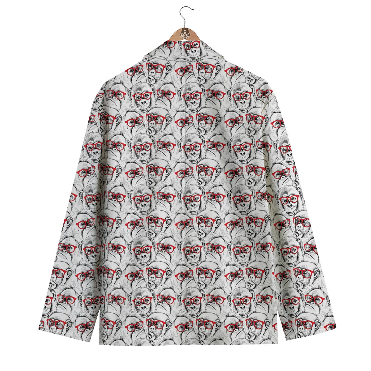 Chimp Monkey Pattern Print Men's Blazer-grizzshop