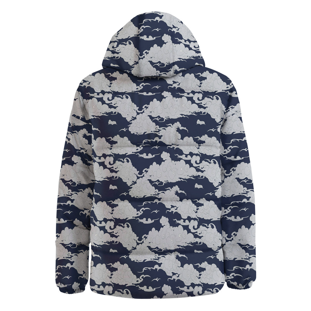 Chinese Cloud Print Pattern Down Jacket-grizzshop