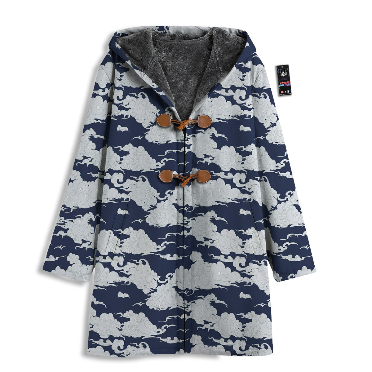 Chinese Cloud Print Pattern Men's Windbreaker Jacket-grizzshop
