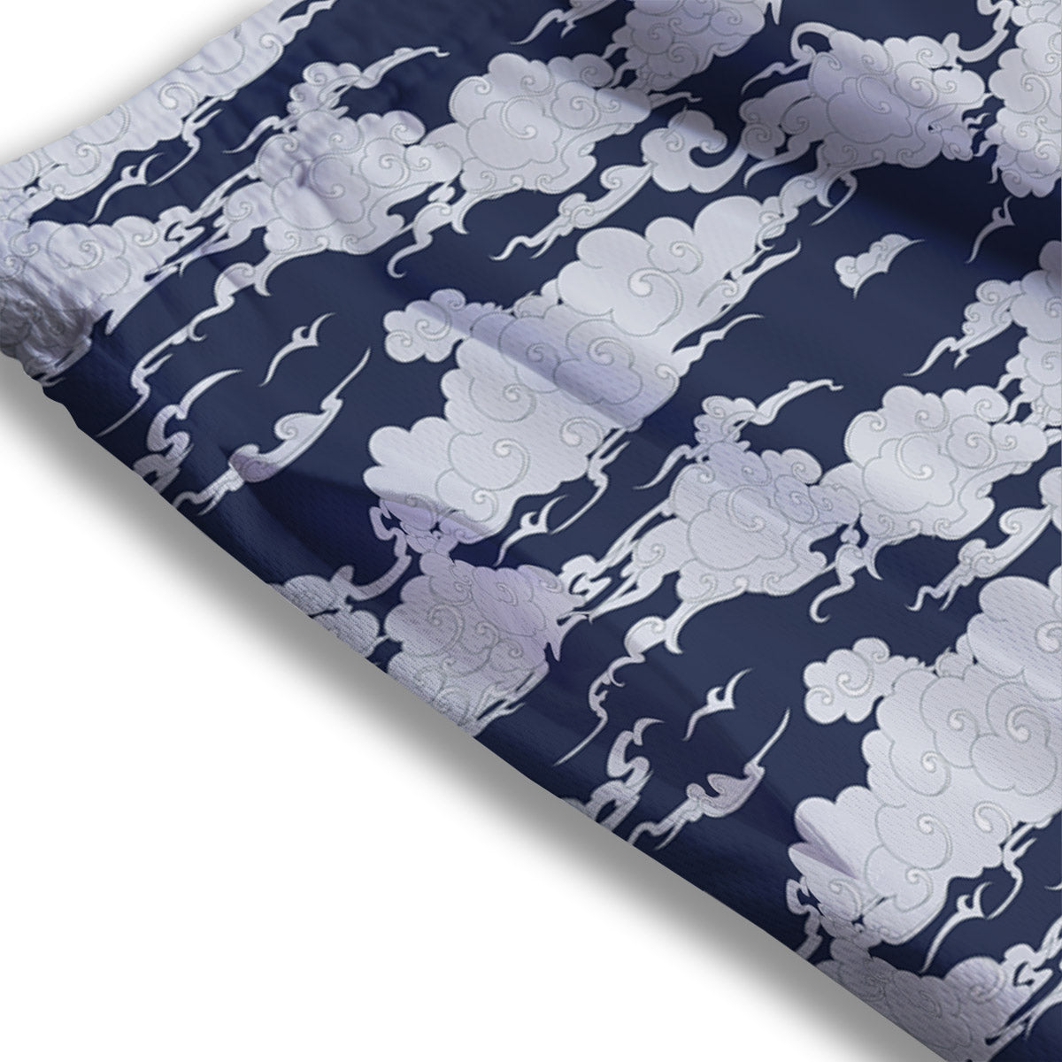 Chinese Cloud Print Pattern Mesh Shorts-grizzshop
