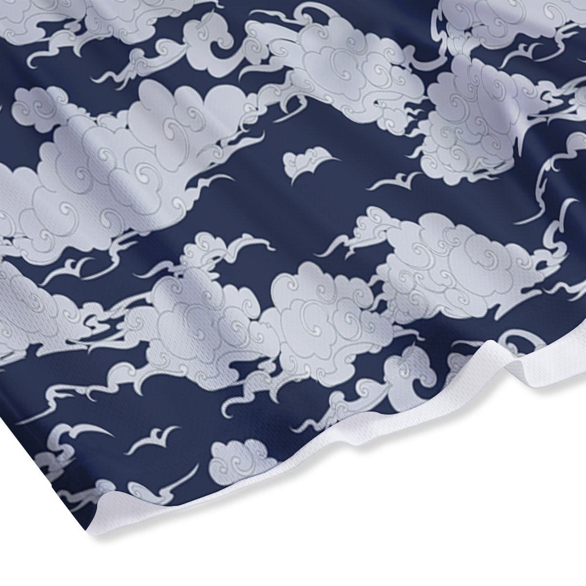 Chinese Cloud Print Pattern Mesh Shorts-grizzshop