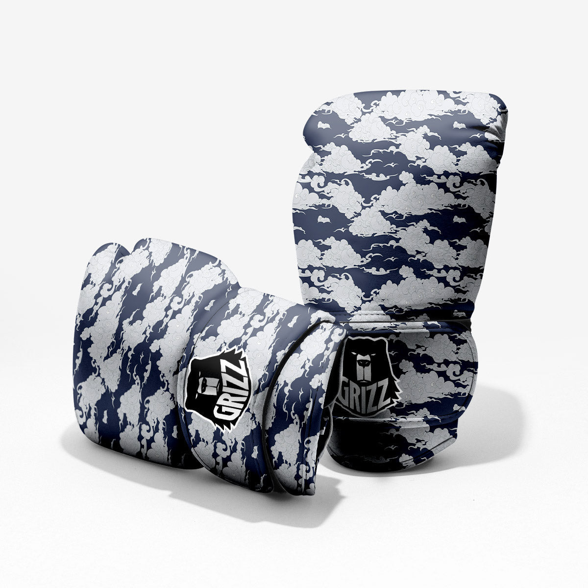 Chinese Cloud Print Pattern Sparring Gloves-grizzshop