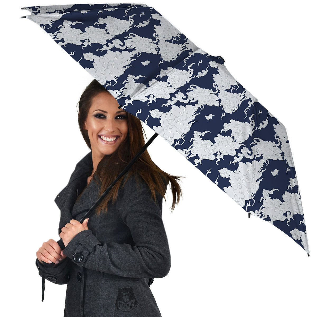 Chinese Cloud Print Pattern Umbrella-grizzshop