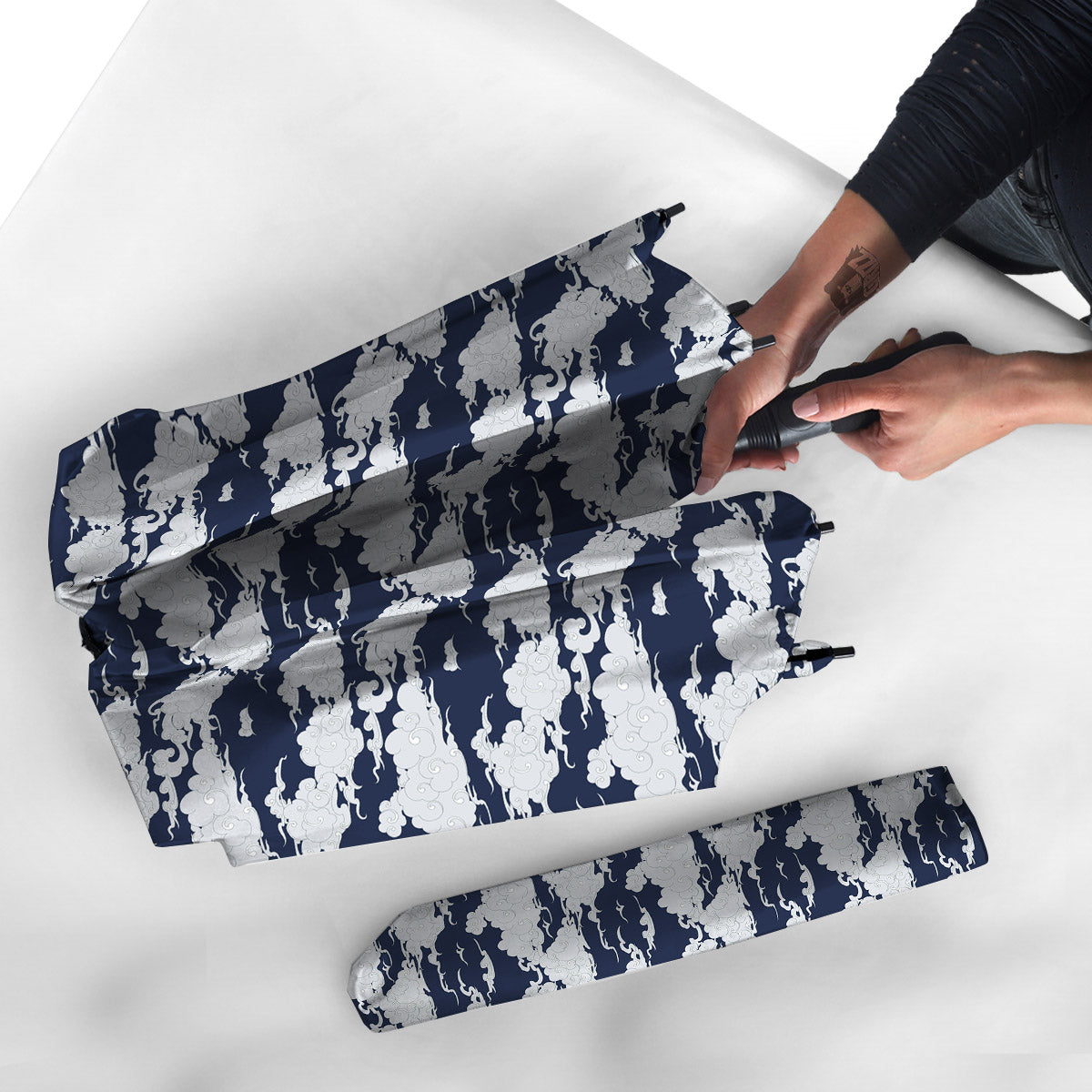 Chinese Cloud Print Pattern Umbrella-grizzshop