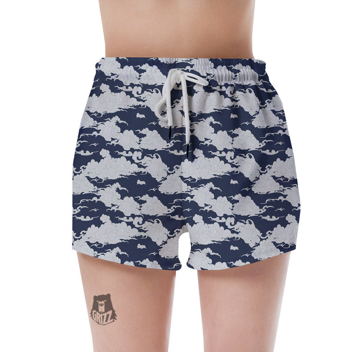 Chinese Cloud Print Pattern Women's Shorts-grizzshop
