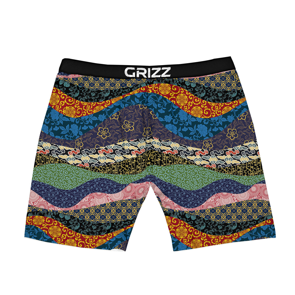 Chinese Fabric Art Print Pattern Boxer Briefs-grizzshop