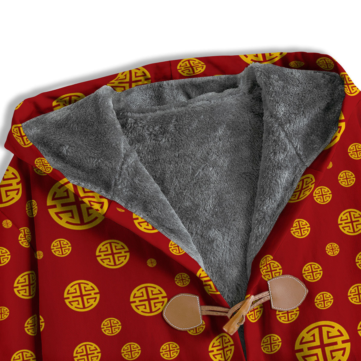 Chinese Gold Print Pattern Men's Windbreaker Jacket-grizzshop