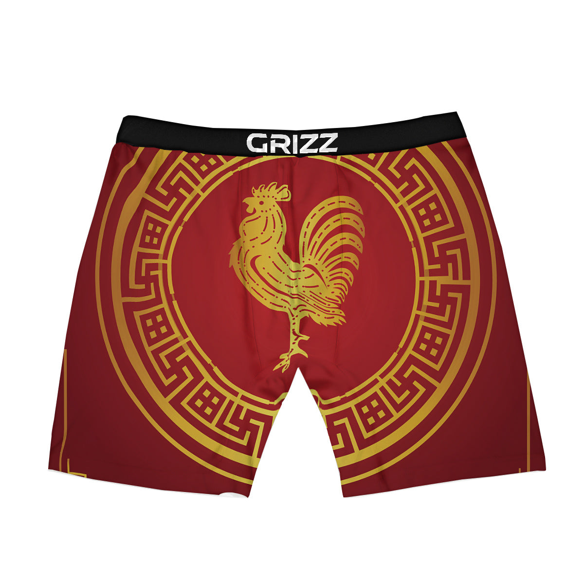 Chinese New Year Rooster Print Boxer Briefs-grizzshop