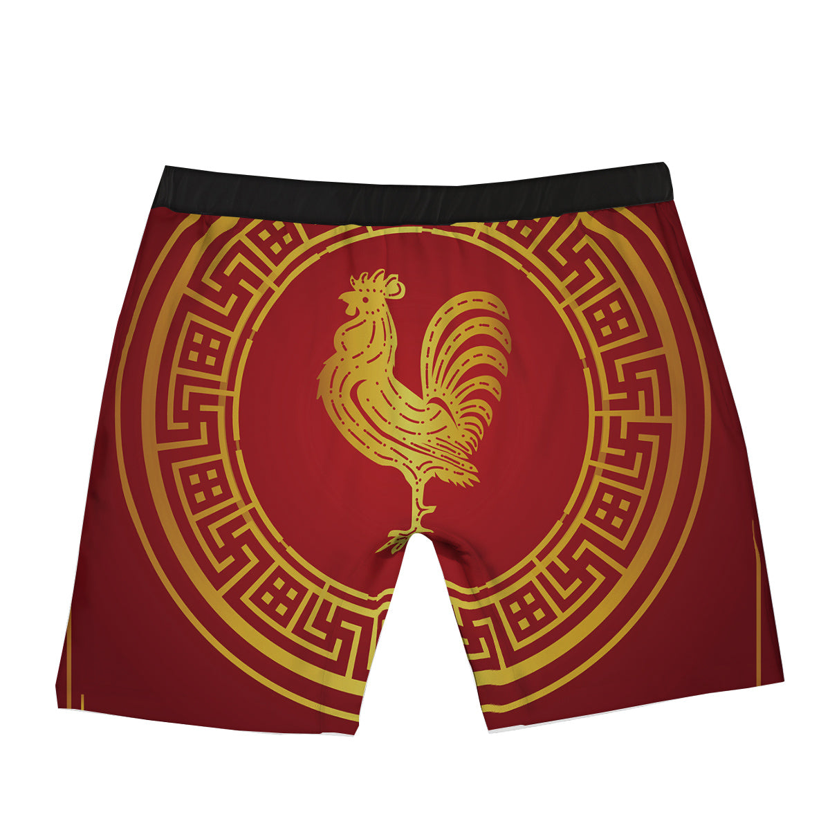 Chinese New Year Rooster Print Boxer Briefs-grizzshop