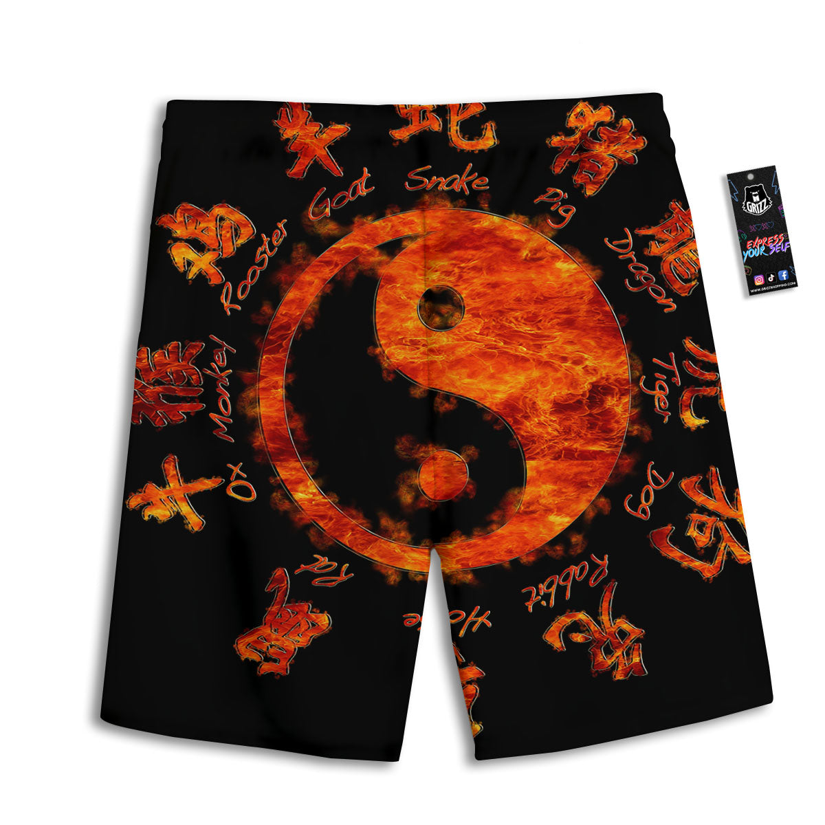 Chakra Manipura Mandala Print Men's Athletic Shorts